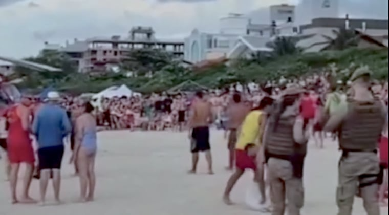 Rescate del paraguayo ahogado en Brasil. Foto: captura video.