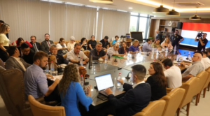 Una de las tantas reuniones en el Congreso sobre la reforma de la Caja Fiscal. Foto: Senado