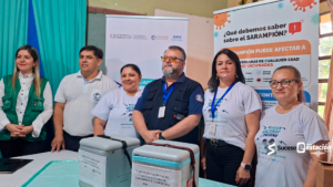 Salud lanza en Caazapá campaña nacional de vacunación contra el sarampión y la rubéola - Foto: Red Suceso Multimedios