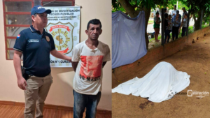 El detenido fue identificado como Luis Alberto Meza González, de 38 años, mientras que la víctima fatal es Felipa González Flores, de 70 años - Foto: Gentileza/Edición Red Suceso Multimedios