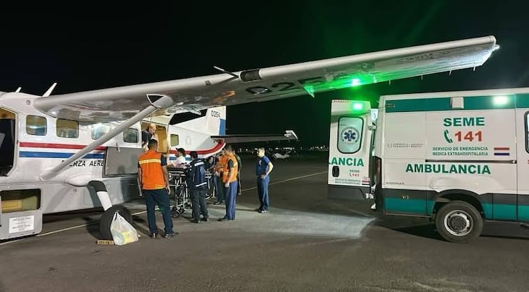 La evacuación se realizó en la madrugada de este lunes. Foto: Gentileza.