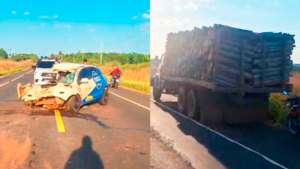 Un accidente de tránsito se registró en la madrugada de este martes en el tramo que une Caazapá y Coronel Maciel, sobre la ruta PY08 - Foto: Captura de Video Facebook, Radio Caazapá Poty.