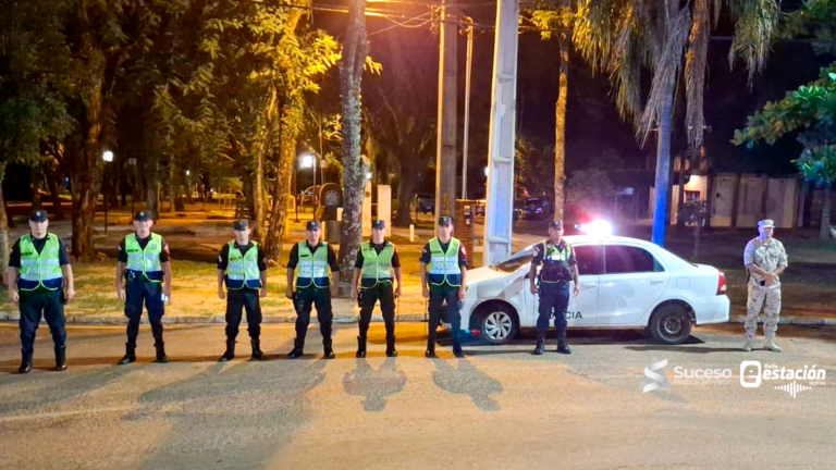 Intensifican controles policiales en el casco urbano de Caazapá para prevenir hechos delictivos - Foto: Gentileza