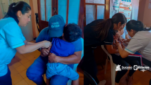 El Centro de Salud de Fulgencio Yegros se está desarrollando una importante campaña de vacunación contra el sarampión - Foto: Gentileza
