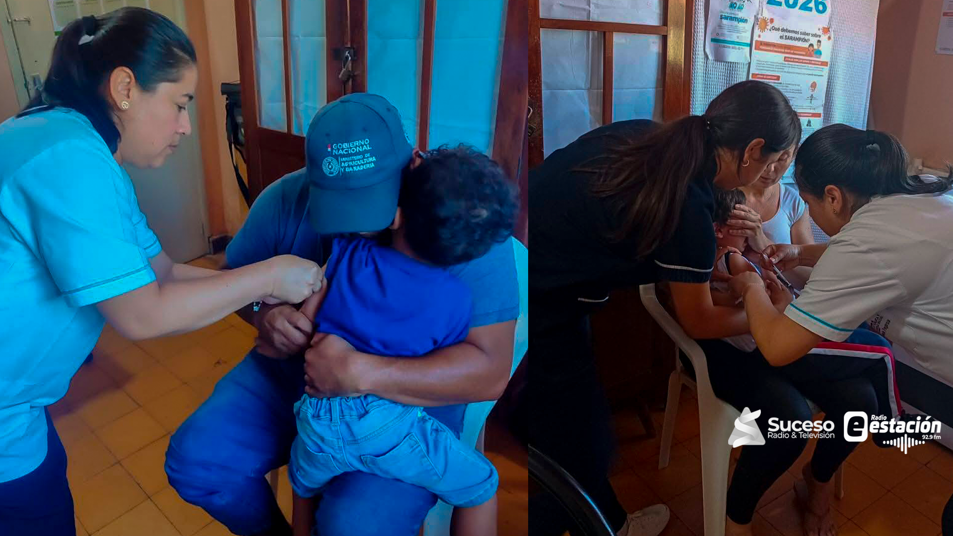 El Centro de Salud de Fulgencio Yegros se está desarrollando una importante campaña de vacunación contra el sarampión - Foto: Gentileza