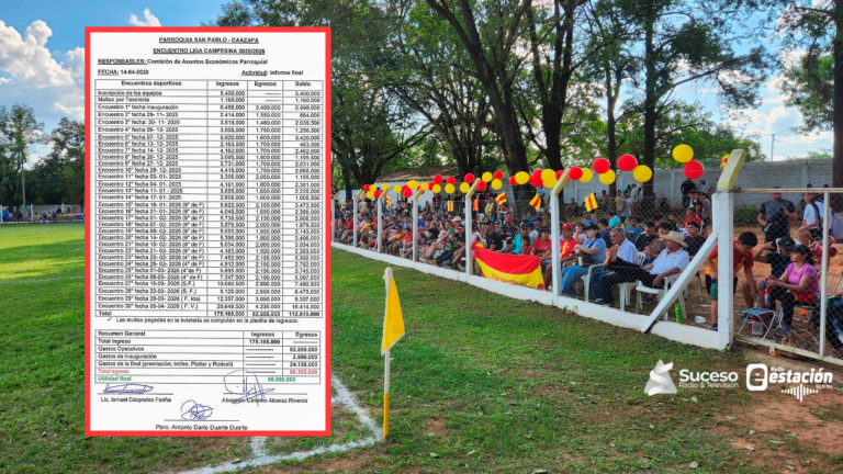 Parroquia San Pablo reporta ingresos por G. 175 millones en torneo campesino - Foto: Edición Suceso Multimedios