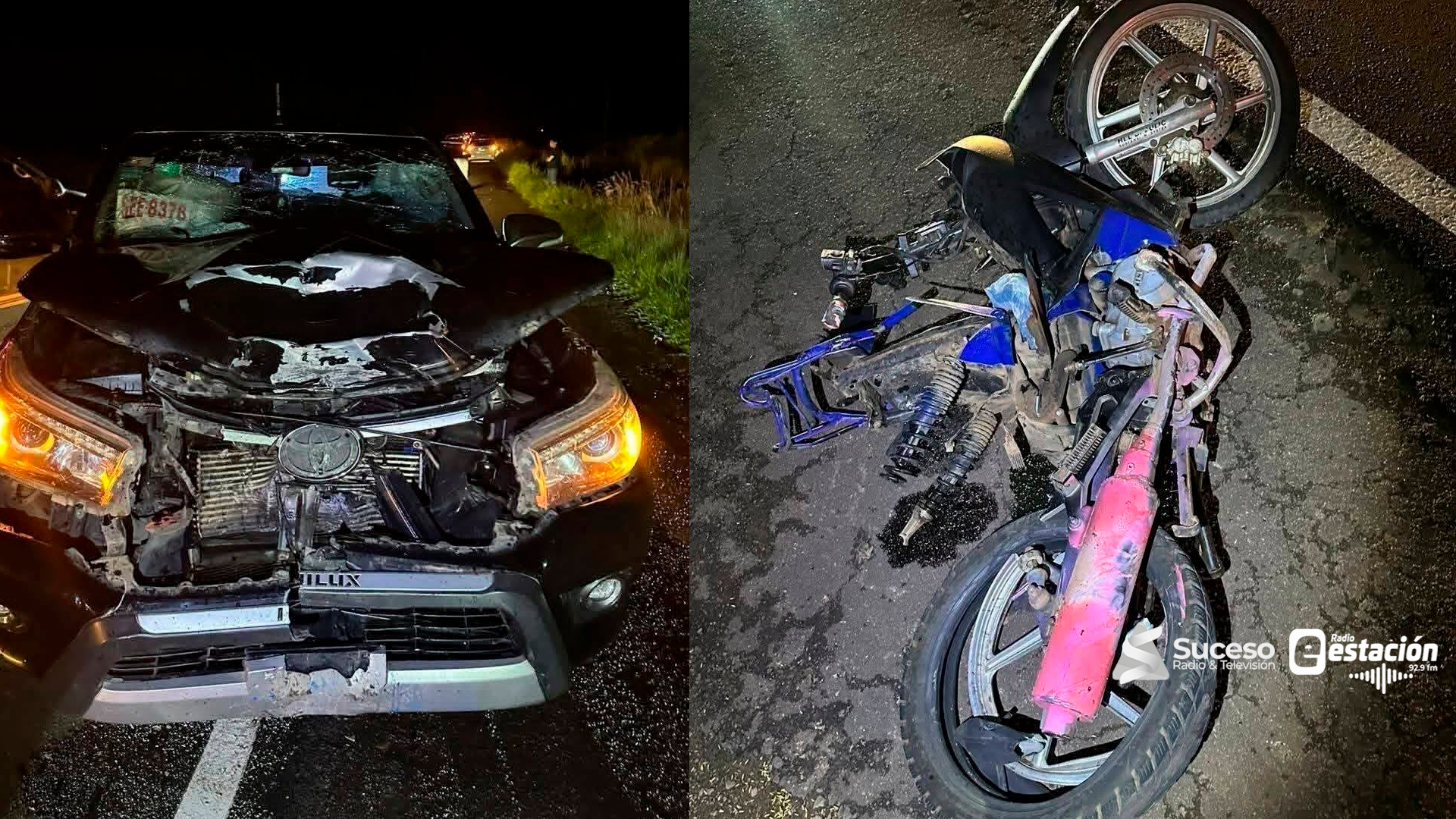 Dos adolescentes mueren en violento choque contra una camioneta en San Pedro del Paraná - Foto: Gentileza/Edicion Red Suceso Multimedios