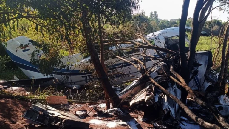 La avioneta cayó durante la tarde del sábado. Foto: Gentileza.