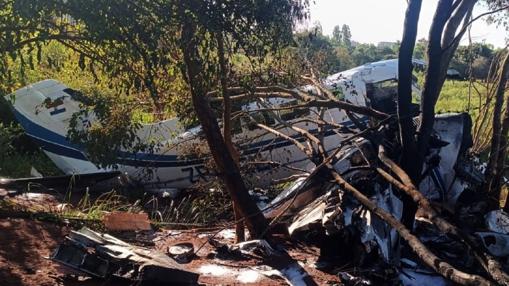 La avioneta cayó durante la tarde del sábado. Foto: Gentileza.