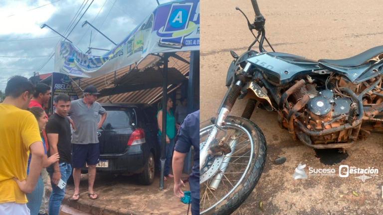 Choque entre automóvil y motocicleta dejó una mujer gravemente herida y un aprehendido en San Juan Nepomuceno