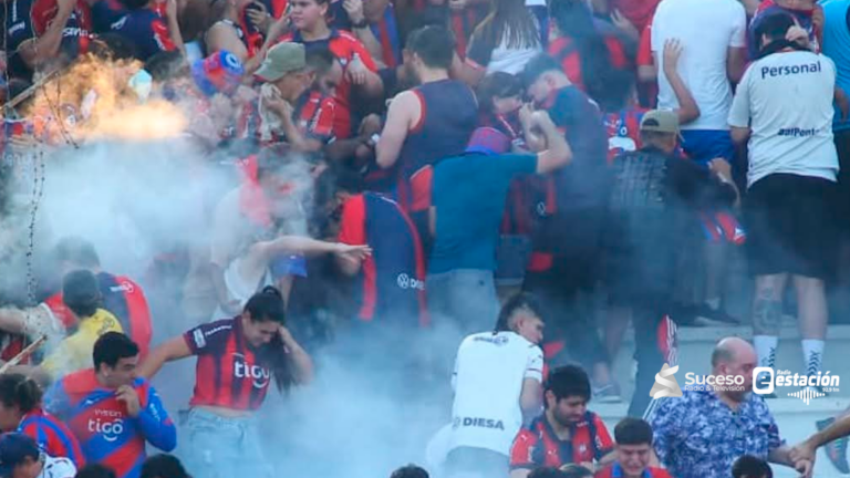 Los principales focos de violencia se generaron en el sector norte del Defensores del Chaco, que propició la suspensión del superclásico.