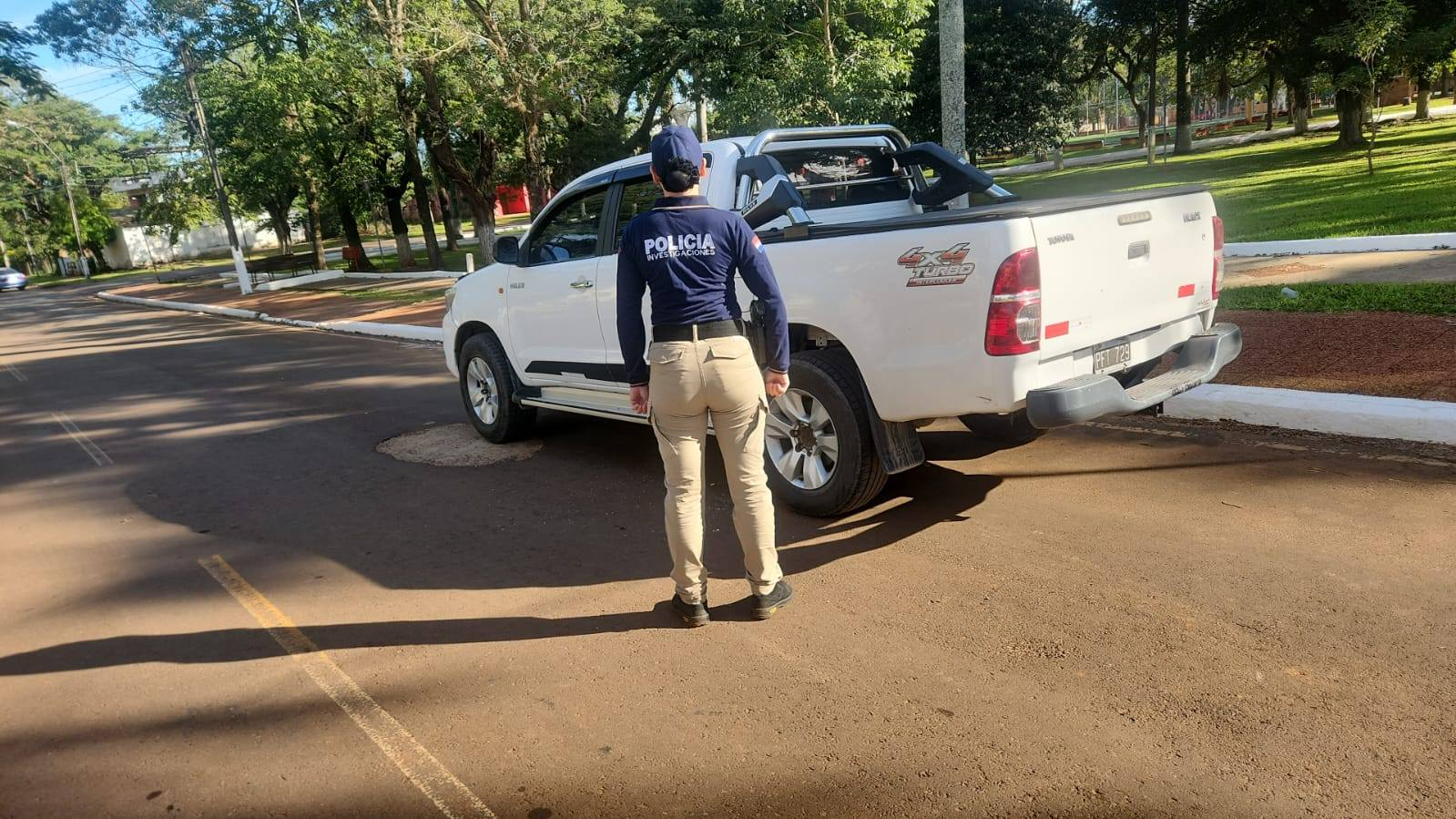 LA POLICÍA RECUPERÓ EL VEHÍCULO TRAS UNA PERSECUCIÓN - FOTO: GENTILEZA
