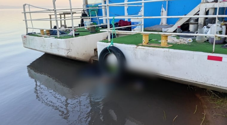 El cuerpo fue localizado en aguas del lago Ypacaraí. Foto: Gentileza.