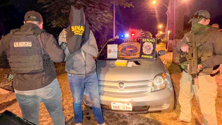 SENAD frustra entrega de cocaína y detiene a supuesto proveedor en Yuty