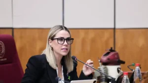 La senadora Lizarella Valiente pidió a la Fiscalía que el padre de Tobías Suárez sea imputado por falta del deber de cuidado. Foto: Senado/Gentileza