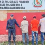 Remigio Caballero Giménez, César Ranulfo Rodríguez Pana y Cristian David Agüero quedaron detenidos tras el crimen.Foto: Alcides Manena.
