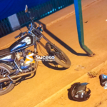 Hombre terminó inconsciente tras accidente de motocicleta
