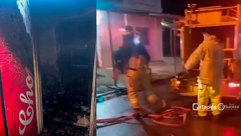 Rápida intervención de bomberos evitó que incendio consumiera por completo una casa en Yuty - Foto: Gentileza / Edición: Red Suceso Multimedios