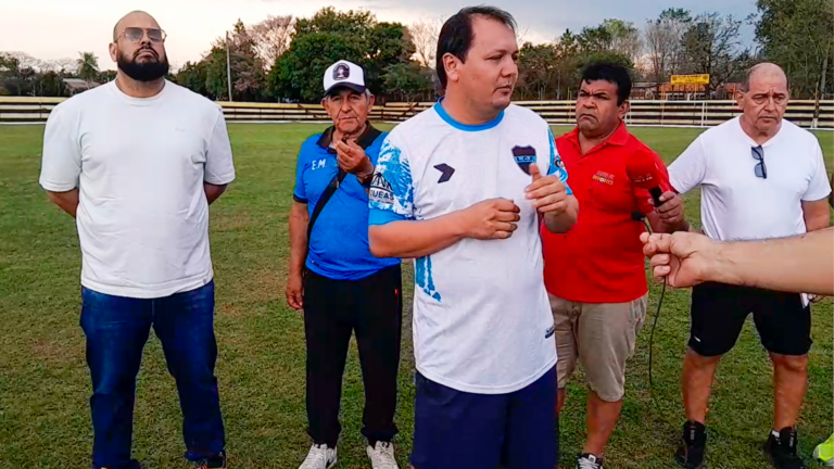La Celeste Caazapeña pone en marcha un nuevo proyecto con la presentación de sus cuerpos técnicos - Foto: Captura de Video/Derecho a Informarse Facebook