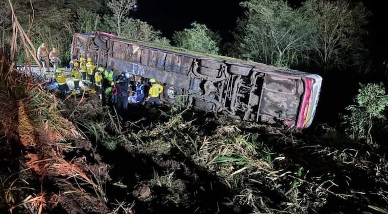 El accidente ocurrió en una curva muy pronunciada.