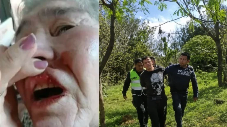 El autor fue detenido cuando intentaba escapar de la policía.Captura de video (mejorado con IA)