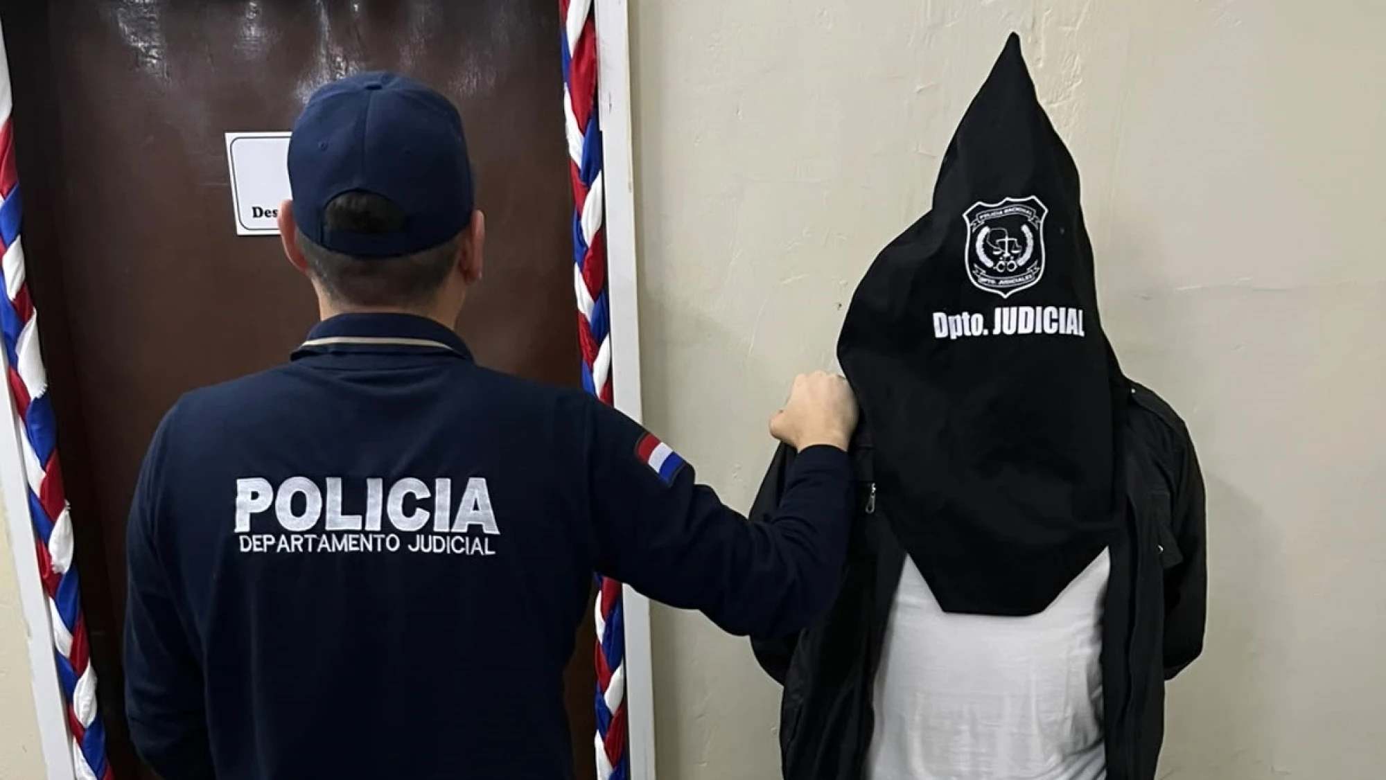 Hugo Javier González se presentó ante la justicia este martes.Foto: Gentileza - Policía Nacional.
