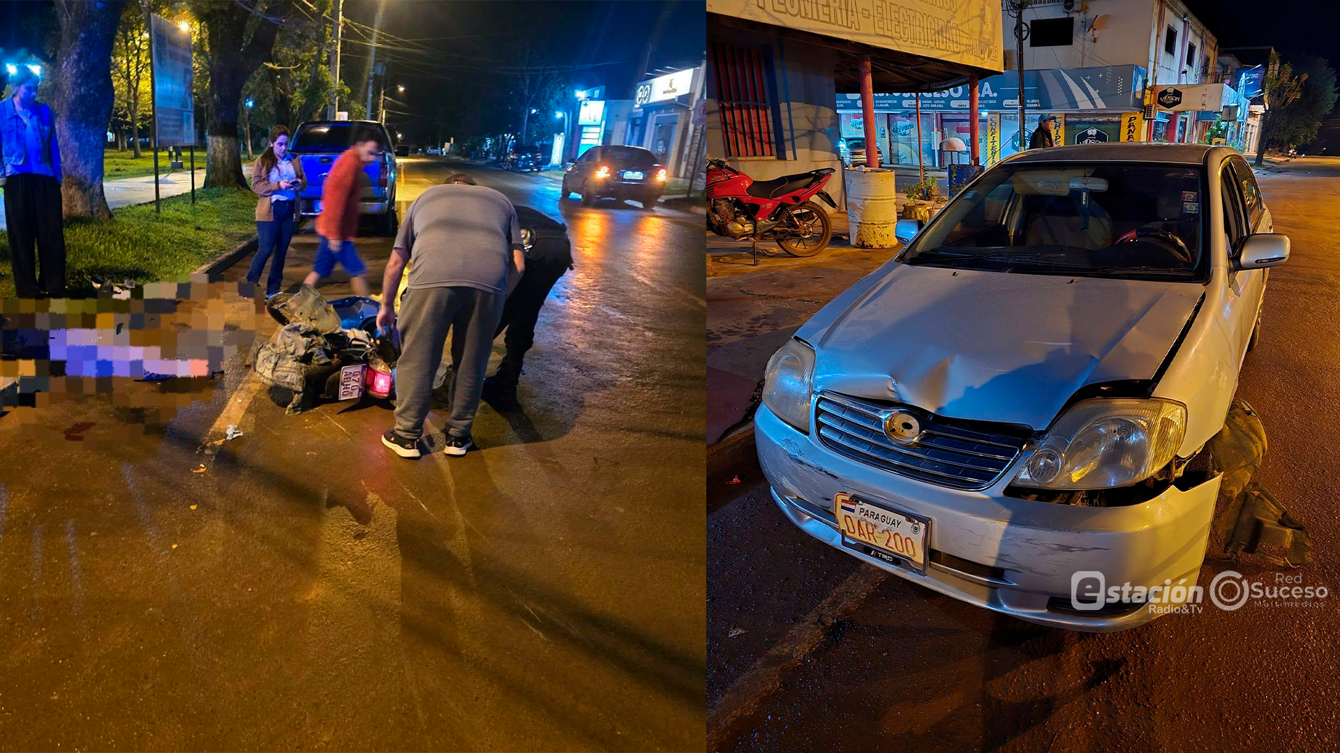Joven motociclista resultó gravemente herida tras ser embestida por un automóvil en San Juan Nepomuceno