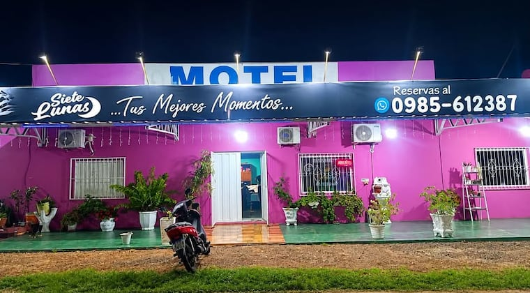 Motel blanco de asaltantes en San Pedro del Paraná. Foto: Gentileza.
