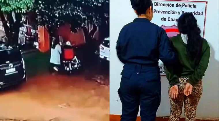 La mujer fue detenida tras intentar agredir con un arma a un policía. Foto: Gentileza.